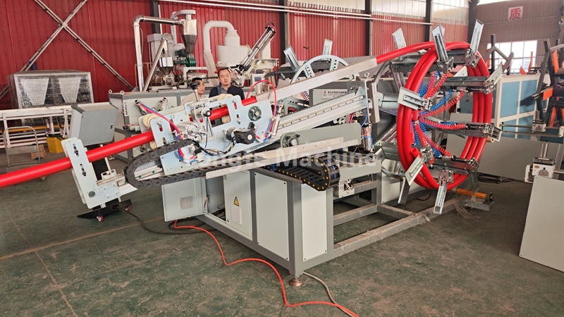 Yongte 63 mm HDPE Pipe Auto Winder met dubbel station heeft alle prestatietests doorstaan