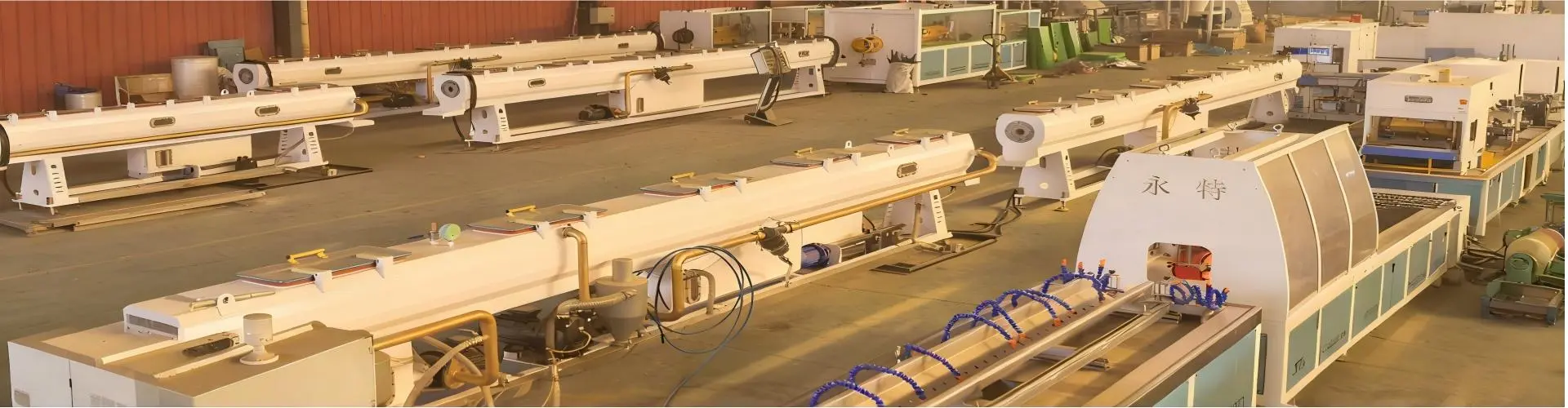 Extrusiemachine voor kunststof buizen