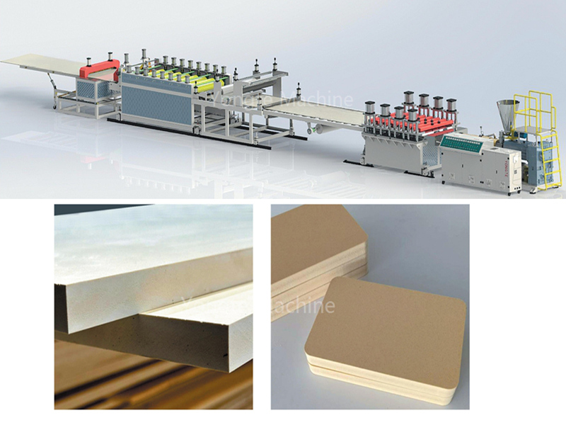 Houtplastic meubelsbord productielijn
