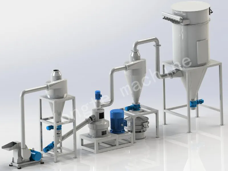 Houten poederpulverizer machine